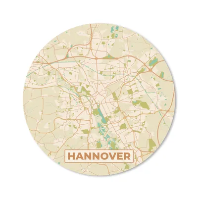 Produktbild von MuchoWow® Mauspad Mousepad Karte - Hannover - Vintage - Karte - Stadtplan 20x20 cm - Mousepads - Maus Mat - Pad - Mausunterlage - Schreibtischmatte