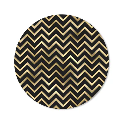 Produktbild von MuchoWow® Mauspad Mousepad Muster - Linie - Gold 20x20 cm - Mousepads - Maus Mat - Pad - Mausunterlage - Schreibtischmatte