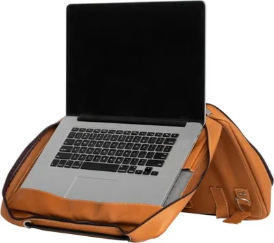 Produktbild von R-Go NBT+Ständer Viva 15,6" vollnarbenleder ergono.  braun
