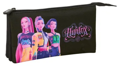 Produktbild von Safta K-pop Demon Hunters Mäppchen Schwarz Mann Schwarz One Size