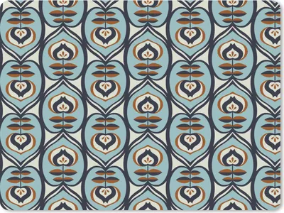 Produktbild von MuchoWow® Mauspad Mousepad Retro - Blume - Muster 23x19 cm - Mousepads - Maus Mat - Pad - Mausunterlage - Schreibtischunterlage - Mauspad