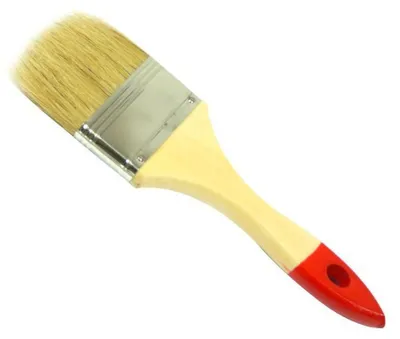 Produktbild von Flachpinsel naturfarben 60mm Malerpinsel mit Chinaborsten