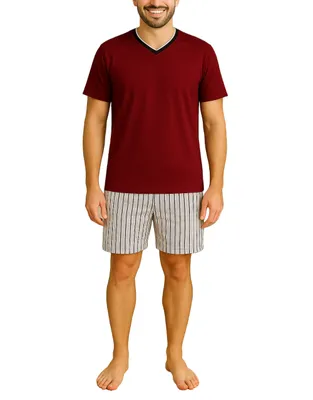 Produktbild von KB Schlafanzug Herren kurz Pyjama Männer 100% Baumwolle Größe M