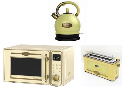 Produktbild von Kaiser Empire M 2530 ElfEm Mikrowelle 25L+T 4000 ElfEm Retro-Toaster+ WK 2000 ElfEm Retro Wasserkocher