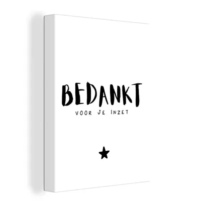 Obrázok produktu pre OneMillionCanvasses® - Maľba na plátne - Obraz na plátne Nástenná maľba na plátne - Ďakujem za vašu snahu - Príslovia - Kolega - Citáty - 90x120cm -
