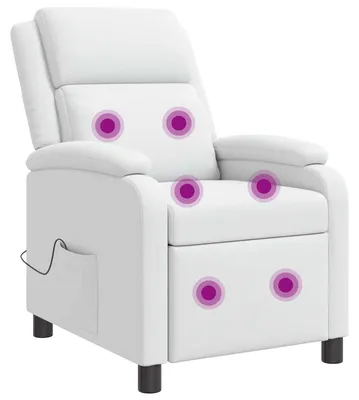 Immagine prodotto di vidaXL Poltrona massaggiante relax in ecopelle bianca
