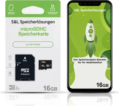 Produktbild von microSD Speicherkarte S&L für LG G8 ThinQ - Speicherkapazität: 16 GB