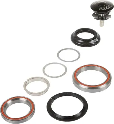 Zdjęcie produktu dla Zestaw sterowy NECO 1 1/8" - 1,5" zintegrowany czarny