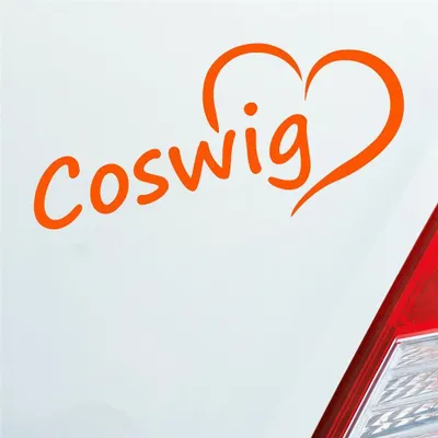 Produktbild von Auto Aufkleber Cowsig bei Dresden Herz Stadt Liebe Love 17x8 cm Orange Sticker Heckscheibenaufkleber