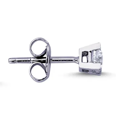 Produktbild von 0,13 Carat Herren Diamant Solitär EinStein Ohrringe 14 Karat Weißgold