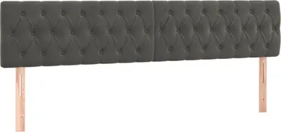 Produktbild von Kopfteile Dunkelgrau 180x7x78/88 cm Samt