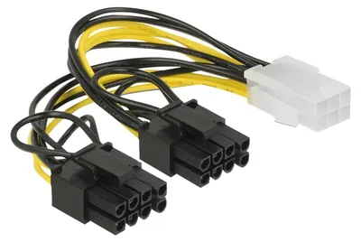 Produktbild von PCI Express Stromkabel 6 Pin Buchse > 2 x 8 Pin Stecker 15 cm