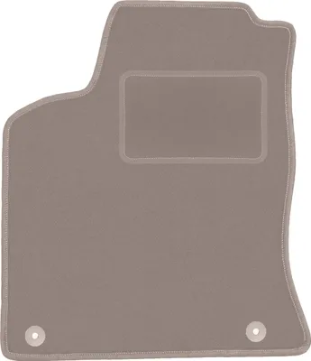 Produktbild von Fahrerfußmatte Velours beige passend für Porsche Macan (2013-, SUV) – mit Befestigungen – passgenau