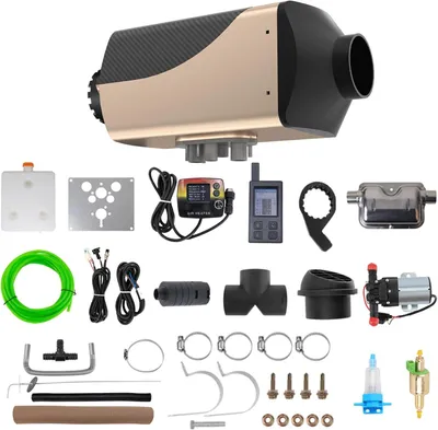Immagine prodotto di Riscaldatore diesel 12V da 7 kW – Riscaldatore ad aria e ad acqua – Serbatoio dell'acqua – Telecomando
