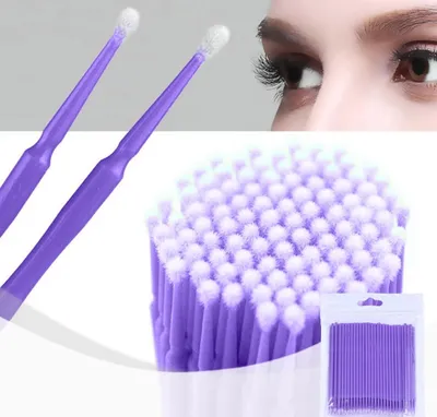 Produktbild von Microbürsten Wimpernbuerste für Wimpernverlängerung 100 Stück Einweg Reinigungsstäbchen Applikator für Wimpernverlängerung Entferner Makeup Dental