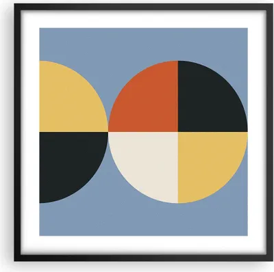 Produktbild von Gerahmtes Poster - Schwarzer Rahmen - Stück Geometrisch Rad - 50x50 cm - Wand Bild - Wanddeko - Wandbilder - Kunstposter - Wandposter - Bilderrahmen - Bilder - Kunstdruck - P2BAC50x50-4771