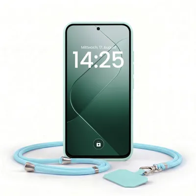 Produktbild von Handyhülle für Xiaomi 14 mit Handykette Band Kordel Hülle Case Schutzhülle Hellblau