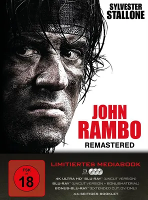 Obrázok produktu pre John Rambo (remastrovaná edícia) (Ultra HD Blu-ray a Blu-ray im Mediabook)