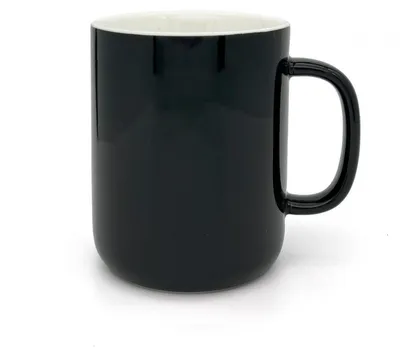 Immagine prodotto di Tazza in Vetroceramica, capacità 330 ml, colore nero, ideale per tè e latte, adatta all'uso nel microonde e alla lavastoviglie