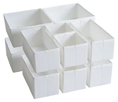 Produktbild von Omgoods – Set mit 12 wiederverwendbaren Aufbewahrungsboxen für Ordnung