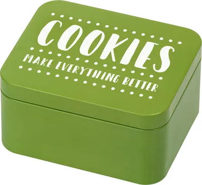 Produktbild von BIRKMANN Geschenkbox mit Spruch, grün, 12 x 10 cm, H 6 cm, aus robustem Weißblech, 438293