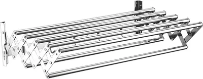 Imagen del producto de Soporte para toallas extensible de 60 cm, fabricado en acero inoxidable. Optimice el espacio de su baño