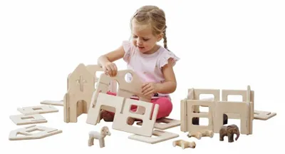 Produktbild von Baavi Holzbausatz „Wooden City“