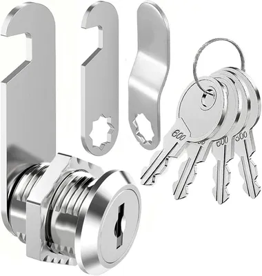 Imagen del producto de Cerradura para maletín con llave, cerradura para cajas, de 20 mm, para cocina, armarios y cajones