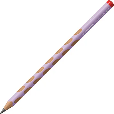 Produktbild von STABILO Ergonomischer Dreikant-Bleistift für Rechtshänder - EASYgraph in pastelllila - Einzelstift - Härtegrad HB graphitgrau