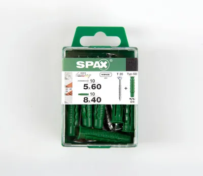 Produktbild von Spax Universalschrauben + Dübel 5.0 x 60 mm TX 20 - 10er Set