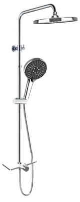 Produktbild von Duschsystem für Badewanne - Wandmontierte Thermostatarmatur - Regendusche & Handbrause, 3 Modi, Automatische Temperaturregelung, Zinklegierung - Silber