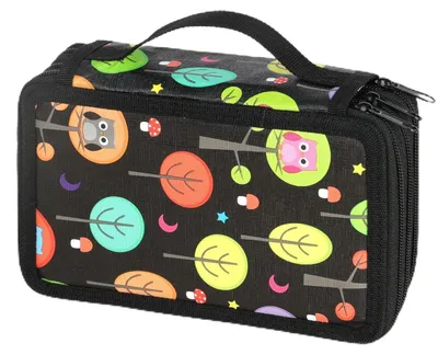 Produktbild von Federmäppchen mit 3 Fächern, 52 Taschen, großem Fassungsvermögen, für Stifte, Schul-Federmäppchen, Federtasche, Federmäppchen für Teenager, Schule, Büro, Jungen, Mädchen - Schwarz