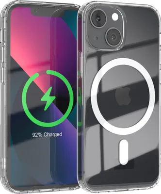 Produktbild von EAZY CASE Clear MagSafe Case für Apple iPhone 13 Mini, Qi-Charging, Silikon mit Kameraschutz, Bumper Case in Transparent