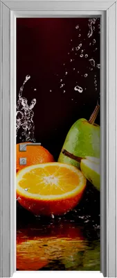 Produktbild von Tür Selbstklebende 70x210 cm Türfolie Türtapete Klebefolie - Birnen Äpfel Obst