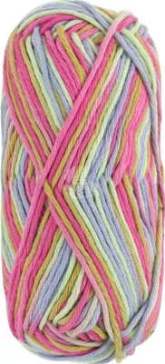 Produktbild von Lana Grossa - Star Print 0354 weißgrün senf veilchenblau pink