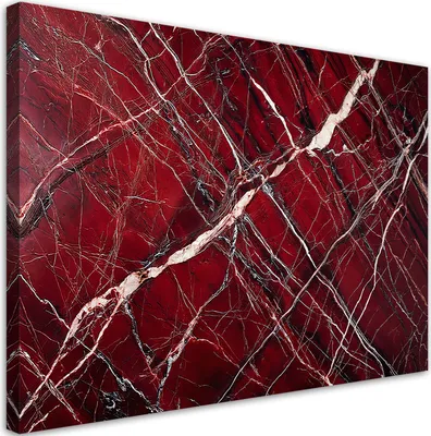 Produktbild von Leinwandbild Roter Marmor mit Gold Glamour-Stil 120x80 Feeby Rot bild für die wand bereit zum aufhängen
