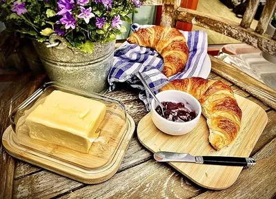 Obrázek produktu pro Greenable ® Butter Dish - Udržitelná bambusová nádoba se skleněným víkem - 100% bez BPA - Máselnice - Na 250 g másla - Ekologická průhledná nádoba s bambusovým víkem