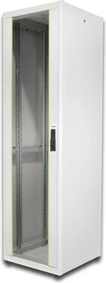 Produktbild von Digitus Netzwerkschrank Dynamic Basic Serie - 600x600 mm (BxT), Freistehendes Gestell, 600 kg, Grau