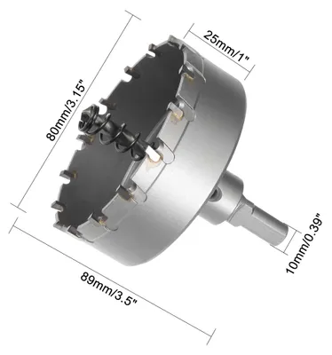 Produktbild von Hartmetall Lochschneider, Lochs?gen fš¹r 2mm Edelstahlblech Metall 80mm
