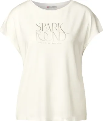 Produktbild von Street One LTD QR wording print shirt off white 38/38