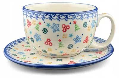 Produktbild von Große Tasse mit Untertasse 350 ml Ceramika Artystyczna U4858