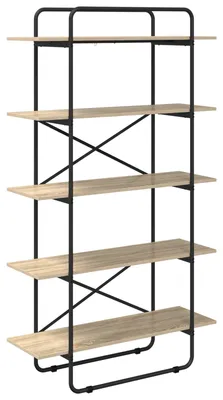 Immagine prodotto di Libreria a 5 ripiani, dimensioni 100 x 35 x 175,5 cm, finitura Sonoma in legno di quercia