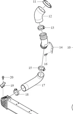 Immagine prodotto di VOLVO V40 V40CC albero intercooler destro 2.0 2.5 31338051