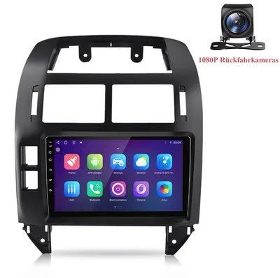 Produktbild von 9 Zoll Android Autoradio für VW Polo 9N 9A 2001-2009 Wireless CarPlay Android Auto 8Core 6+128GB 4G LTE GPS Navigation inkl. 1080P Rückfahrkamera