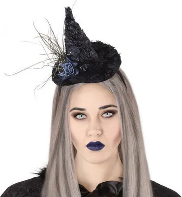 Obrázek produktu pro Čarodějnická čelenka ATOSA Halloween - černo-modrá