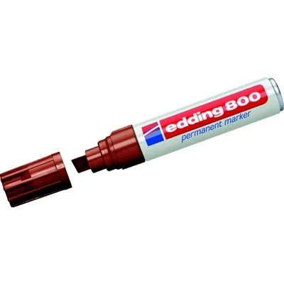 Produktbild von Edding 800, Braun, Meißel, Braun, Weiß, Aluminium, 4 mm, 1,2 cm
