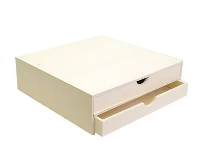 Image de Meuble de rangement 2 tiroirs 34,5x34x10 cm bois Artemio
