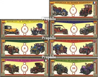 Produktbild von Briefmarken Äquatorialguinea 1976 Mi 877-883 (kompl.Ausgabe) gestempelt Autoveteranen