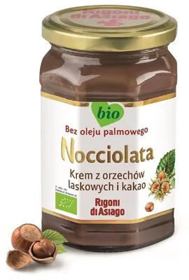 KREM Z ORZECHÓW LASKOWYCH I KAKAO BEZGLUTENOWY BIO 650 g - RIGONI DI ASIAGO (NOCCIOLATA)