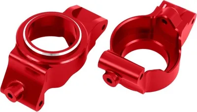 Produktbild von TRAXXAS Nachlaufblöcke vorn Alu rot TRX7832-RED